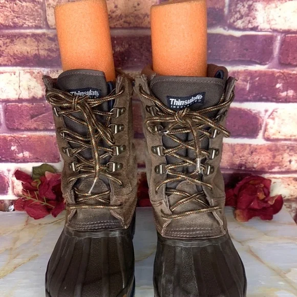 Rocky Brown Leather Lace Up Waterproof Steel Shank Thinsulate Winter Boo… - Picture 4 of 10